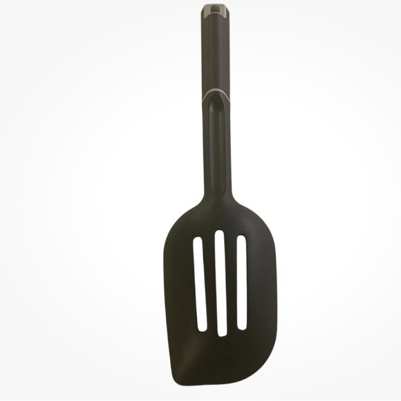 Calphalon Slotted Spoon Server Turner Gray Nylon 13.5” Silicone Handle - Picture 2 of 3